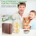 TBMax Rice Container Cereal Storage Container 2 Pack, Kitchen Pantry Dry Food Storage Holder with Easy-Pouring Spout & Handy Cup, Small Pet Dog Cat Food Dispenser for Daily Feeding
