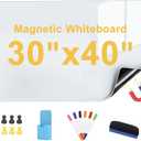 Magnetic Dry Erase Whiteboard Paper 30" x 40", Babenoun Fridge White Board on Wall for Organizer and Planner, Kitchen Refrigerator Shopping List with Marker, Magnetic Eraser and Magnets