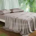 Cooling Sheets Set King Size, Viscose Derived from Bamboo for Hot Sleepers | Deep Pocket Up to 16 Inch | Silky Soft & Breathable Bedding - 4PC (King, Light Pink)