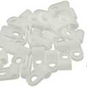 Aexit 30Pcs Nylon Audio & Video Accessories R Type CC-0.5 3/16" Cable Cord Wire Clamp Clip Connectors & Adapters Fastener White