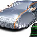 Durability Waterproof All Weather Small Car Cover for Automobiles Sedan Protector Outdoor Car Cover for Automobiles Fit Audi A3 Under 179" (Size 3: Sedan 0 (Up To 178"), Bright Silver(Ultra))