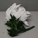 Poinsettias Artificial Christmas Flowers Bouquet 2 Pack Large White Poinsettia Flowers Faux Winter Flowers for Indoor Outdoor Xmas Ornament Porch Home Garden Decorations (Flower Head-9.8inch)