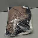 Bhome Maternity Shirts 3 Packs Long Sleeve Pregnancy Tops Loose Fit Casual Blouses with Thumb Holes (X-Large, Black / Brown / White)