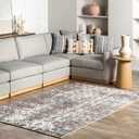 nuLOOM Deedra Modern Abstract Area Rug - 5x8 Area Rug Modern/Contemporary Red/Ivory Rugs for Living Room Bedroom Dining Room Kitchen