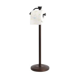 ZCCZ - Toilet Paper Holder Stand, Free Standing Toilet Paper Roll Holder Tissue Rolls Holder Stand with Reserve, Bathroom TP Dispenser Storage for 5 Mega Rolls - ORB Stand with Dispenser Orb