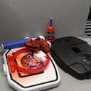 2 in 1 Kids Basketball Hoop and T Ball Set - Adjustable Height, Kids Baseball Tee with Automatic Pitching Machine, Indoor Outdoor Sport Toys Gifts for Toddler Boys Girls Age 1-5, Blue