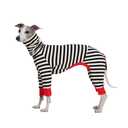 ESCCBOO Italian Greyhound Onesie Clothes, Turtleneck Striped Shirt for Whippets Puppy, Light and Thin Shirt for Spring and Summer (X-Large)