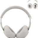 umvowuxa Studio Pro Silicone 2in1 Sweat Case Cover Set with AntiScratch Ear Pad Covers & Zipper Headband Cover – Compatible with Beats Studio Pro Wireless Headphones（Off White）