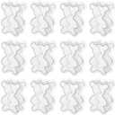 Bear Shaped Candy Boxes Cute Clear Plastic Containers Clear Fillable Ornaments Crafts Decorations for Weddings Birthdays Party Favors 12pcs