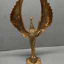 Winged Sitting Angel Sculpture Home Decor Artistic Figurine for Shelves,Vanity Great Birthday,Commemorative Gift for Women and Family Members (Golden)