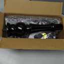 La Vane 11 inch / 28cm Wooden Furniture Legs, 4PCS Soild Wood Turned Spindle Black Replacement Spool Feet with Pre-Drilled M8 Inch Bolt & Mounting Plate for Couch Sofa Armchair Dresser Chest (Type #03-black)