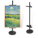 ARTASY Tabletop Picture Frame Stand, Adjustable Easel Stand for Sign Up to 29", Metal Table Frame Holder for Display, Picture, Photo, Poster, Artwork Black 1 Pc