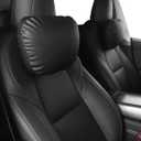 TPARTS Leather Headrest Neck Pillow for Tesla Model Y/X/3/S, Tesla Model 3 Accessories, Tesla Model Y Accessories, Car Neck Pillow for Traveling (1pc Black)
