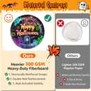 350 Pcs Halloween Party Decorations Supplies for 50 Guests, Halloween Birthday Party Decorations Including Plates, Dessert Plates, Paper Cups, Napkins, Knives, Forks and Spoons for Horror Party Decor