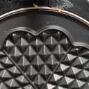 Paris Hilton Heart Waffle Maker, Makes 5 Mini Heart Shaped Waffles or 1 Individual Waffle, Easy to Clean 6" Nonstick Plates, Made without PFAS or PFOA, Electric Waffle Iron, Pink