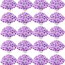 Tigeen 200 Pcs Hydrangea Artificial Flowers Bulk 7.48 Inch Artificial Hydrangeas with Removable Stems Faux Flowers Wedding Decor for Home Garden Party Decoration DIY Project (Lavender)