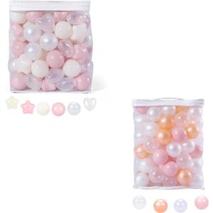 TRENDPLAY Star Balls for Ball Pits 200 Count Plastic Balls for Baby Ball Pit, for Boys Girls Toddlers Play Tent