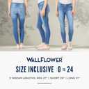 WallFlower Women's Juniors Instasoft High-Rise Sassy Skinny Jeans (Standard and Plus) (Blue, Size 13)