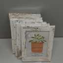 PETAFLOP 5x7 Picture Frame Set of 7, Distressd Rustic Frames Display 5 by 7 Inch Photo for Wall or Tabletop (Distressed White)