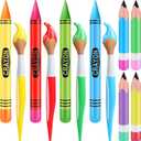 12 Pcs Inflatable Crayons Balloons Set Giant Crayons Jumbo Pencils Large Paint Brush Hanging Classroom Decor for Back to School Classroom Room Birthday Party Decorations 5 Colors(Classic Color)