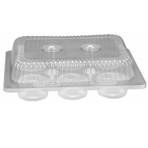 50 Pack Deviled Egg Trays with lid, Plastic Clear 6 Slots Deviled Eggs Halves Carrier Deviled Container Dish Plate Holder for Party, Classic Cuisine Trays