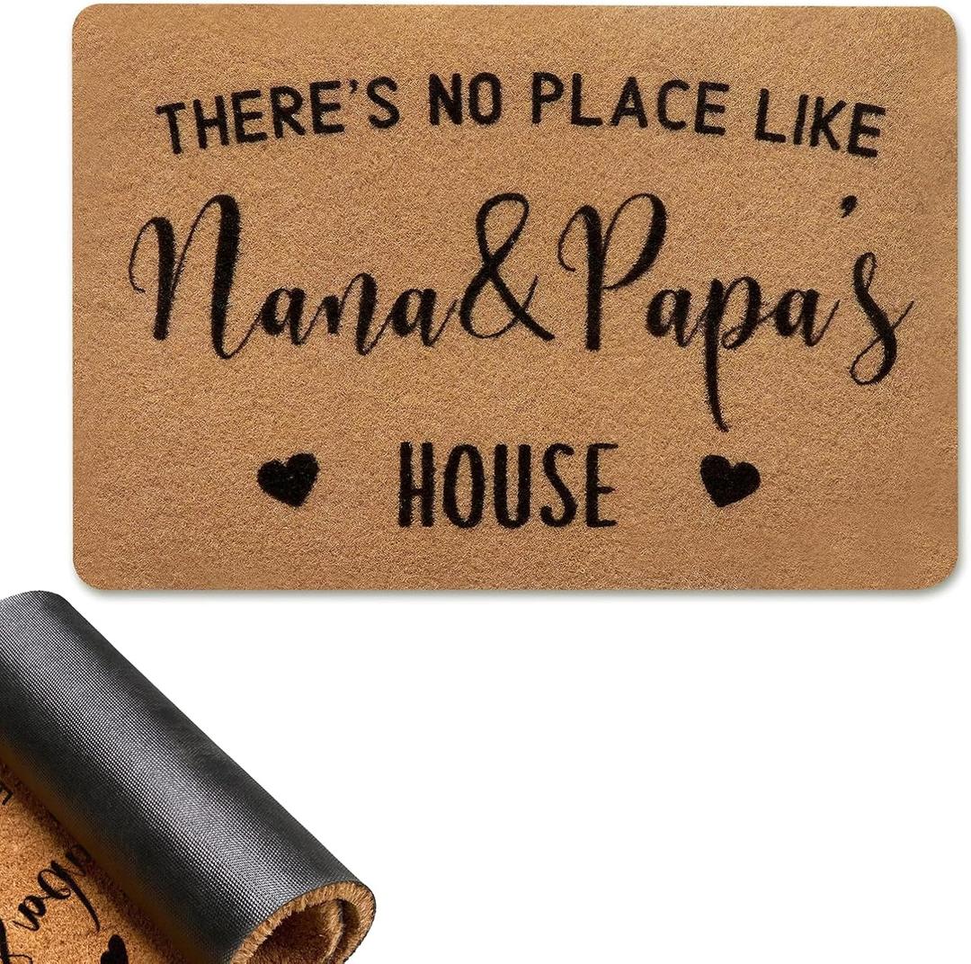 Doormat for Nana & Papa for Grandparents, Nana Gifts from Grandkids, Mimi Gifts for Grandma, Perfect Holiday Home Dcor & Birthday Surprises