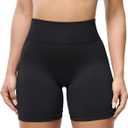 TAYOEA Workout Shorts Women Scrunch Butt Booty Lifting Seamless Biker Shorts for Gym Athletic Yoga (Black, XL)