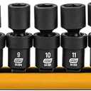 GEARWRENCH 12 Piece 1/4" Drive 6 Point Standard Universal Impact Metric Socket Set | 84905