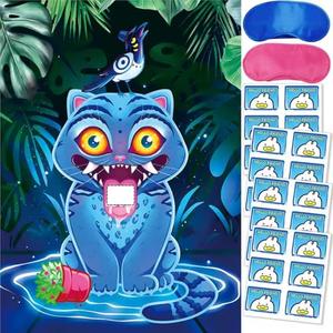 Demon Hunters Birthday Decorations, Derpy Party Games for Boys Girls, Large Poster 24PCS Letter Stickers for Kpop Party Supplies