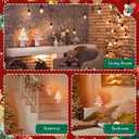 Tfro & Cile Ceramic Christmas Tree Night Light 2 Pack Xmas Decorative Tree Lamp Small Vintage Light Up Bathroom Decor with On/Off Switch for Home Bedroom (White&Pink)