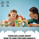 LEGO DUPLO Town Caring for Animals at The Farm Building Toys Playset - Learning, Educational Toys for Toddlers & Preschool, Ages 2+ - Building Blocks for Pretend Play Set W/Animal Figures - 10416