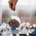 Ciieeo Light Bulb Shape Ball Bottle 3.07 Inch Clear Spherical Decorative Bottle for Christmas Ornament Candy Jar and Holiday Packaging