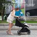 Gromast Gravity Folding Baby Stroller - Portable Travel Toddler Stroller w/Adjustable Backrest, Canopy & Cup Holder, Lightweight and UV Protected, One-Hand Automatic Folding - Dark Gray