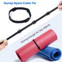 2 x 60PCS 8 Inch Reusable Cable Ties Black, Adjustable Cable Straps, Cable Tie Management, Cable Tidy for Desktop Charging Cables, Home and Office