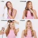 Wet Brush Easy Blowout Detangling Hair Brush, Black, Edgeless HeatFlex Bristles for Blow Dry, Ergonomic Soft-Touch Handle, Maximum Volume, Ceramic Coating Pad Smooths & Straightens (Pack of 2)