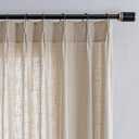 MYSKY HOME Curtains for Living Room Windows, Semi Sheer Curtains 96 Inch Length for Bedroom Pinch Pleated Boho Linen Look Textured Fabric Soft Touch Light Filtering, 40" x 96", Taupe, 2 Panels