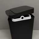 Yatmung 4 Gallons Bathroom Trash Can Automatic Touchless - 15.5 Liters Smart Trash Can Motion Sensor - Narrow, Plastic - Slim Electric Trash Bin - Skinny Garbage Can with Lid (Matte Black)