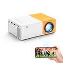 PVO Projector WiFi Portable Movie Projector 1080P, Phone Screen Can Be Mirrored to VideoProjector Via WiFi Or Via Data Cable, Compatible With Smartphone/ Tablet/ Laptop/TV Stick/PS/Type-C/USB Drive