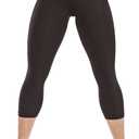 Sweat Shaper Women's Sauna Leggings Compression High Waist Yoga Pants Thermo Sweat Capris (Black, XL)