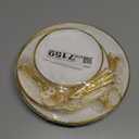 MTOPHLS 3 Pack Gold Rim Dessert Cupcake Stand Tower 3 Tier for Tea Party, Plastic Tiered Serving Tray Stand Holder with Gold Rod for Cupcakes, Donuts, Fruits and More (Round)