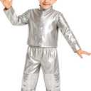 fun shack Tin Boy Costume for Kids, Kids Book Character Costumes Boys, World Book Day Costume Boys (Large, Silver)