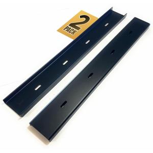 Set of 2-24 C Channel Steel Support for Table Top Live Edge Slab, 3/4" Leg, C-Channel Woodworking, Black Powder Coat Finish, 4 Holes