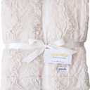Faux Fur Throw Blanket Soft Ivory L 50x60, Large 50" x 60"