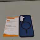 For Samsung Galaxy S25 Case, Matte Magnetic Phone Case with 1 Screen Protector, Support for Magsafe, Translucent Frosted Shockproof Protective Cover for Samsung Galaxy S25, Navy Blue