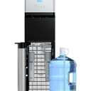 Brio 520 Bottom Load Water Cooler Dispenser for 5 Gallon Bottle w/ 2 Stage Filter | Hot Cold & Room Temp Water Options for Home & Office | Removes Chlorine, VOC's, Bad Taste & Chemicals