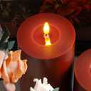 Flameless Flickering 4" x6" Real Wax Burgundy Remote Candles with Candle Grease, Pack of 2 Timer LED Battery Operated Fake Warm Light Pillar Candles for Home, Banquet, Ceremony Decoration