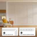 Peel and Stick Wall Molding Kit Set of 6 Frames, Premade Wainscoting Panels for Interior Wall Decor, Molding Trim for Living Room Bedroom Corridor Home Accent Walls Panel, 24in-14 pcs/54in-6 pcs/48in-4 pcs