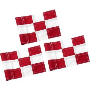KINGTOP Checkered Golf Flag All 8x6 Inch  420D Nylon, Tube Inserted  Mini Practice Putting Green Flags for Yard