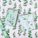 12 Sheet Eucalyptus Leaves Wrapping Paper Watercolor Greenery Elegant Gift Wrap Paper Bulk Botanical Decorative Craft Art Paper for Wedding Party DIY Wrapping Supplies, 19.7 x 27.6 inch