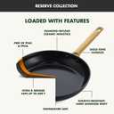 GreenPan Hard Anodized Healthy Ceramic Nonstick 8" and 10" Frying Pan Skillet Set, Gold Handle, PFAS-Free, Dishwasher Safe, Oven Safe, Black